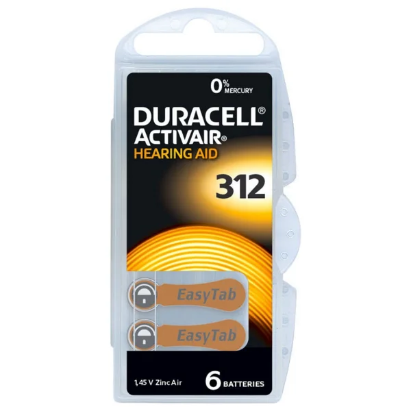 Duracell Activair 312 Numara 6'lı 10 Paket İşitme Cihazı Pili - Görsel 2