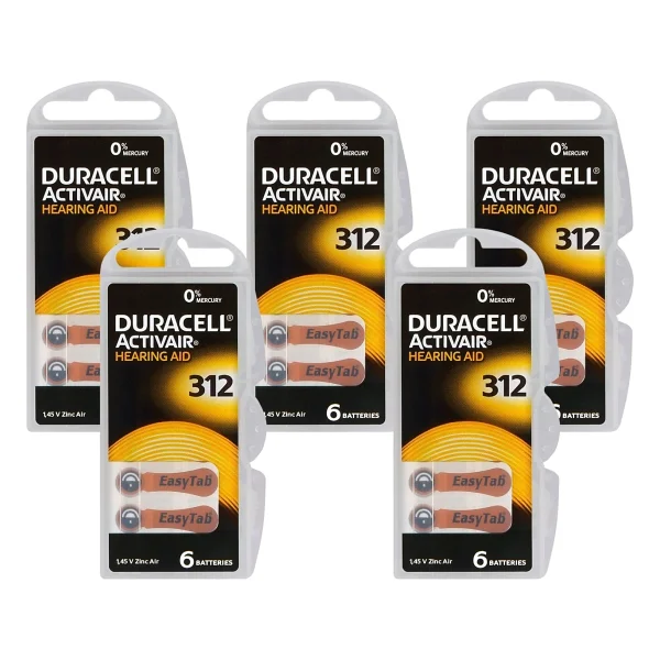 Duracell Activair 312 Numara 6'lı 10 Paket İşitme Cihazı Pili - Görsel 4