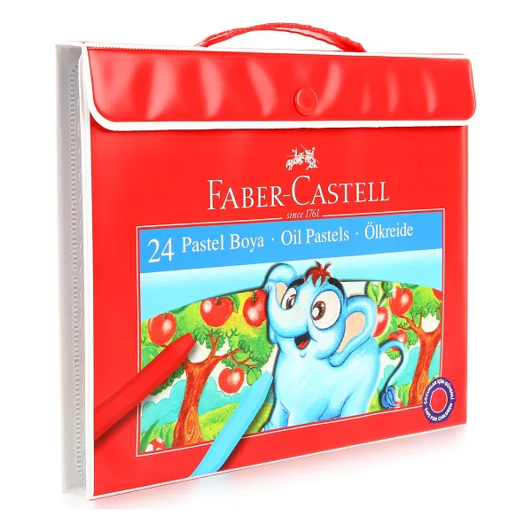 Faber-Castell Faber Castell 24'lü Çantalı Pastel Boya Kalemi Set - Görsel 5