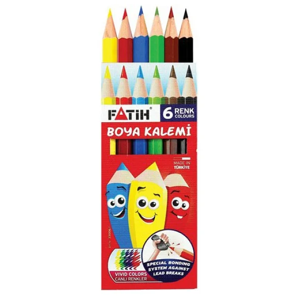 Fatih Yarım Boy 6'lı Kuru Boya Seti - Görsel 4