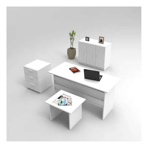 Yurudesign Vario Abce Ofis Büro Masa Takımı 3 Renk - Beyaz - Görsel 9