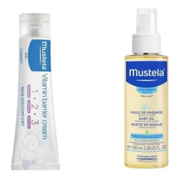 Mustela Masaj Yağı 100 Ml + Vitamin Barrier 1.2.3 Pişik Kremi 100 Ml - Görsel 3