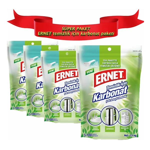 Ernet 1.5 Kg 4'lü Paket Temizlik İçin Karbonat - Görsel 2