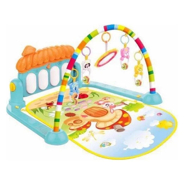 Babycim Piyanolu Mantar Desenli Bebek Oyun Halısı - Hayvan Figürlü - Turuncu - 50 X 70 Cm - Görsel 8