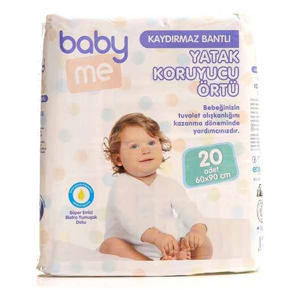 Baby&Me Kaydırmaz Bantlı 60x90 Cm 20'li Yatak Koruyucu Örtü - Görsel 9