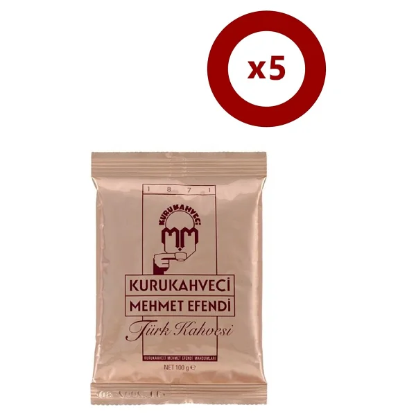 Kurukahveci Mehmet Efendi Türk Kahvesi 100 Gr 5'li - Görsel 2
