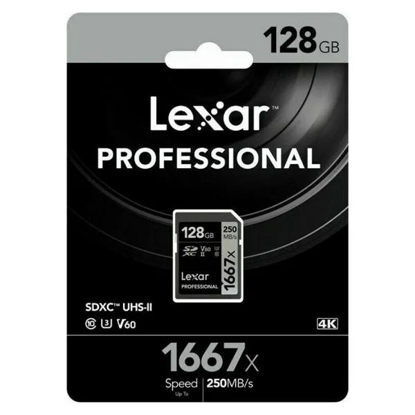 Lexar Professional 1667x Lsd128cbna1667 Class 10 Uhs-Iı U3 V60 128 GB Hafıza Kartı - Görsel 2