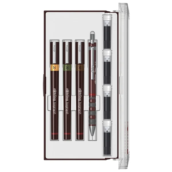 Rotring Isograph Rapido 0.2+0.3+0.5 + Tikky 0.5 Junior Kalem Seti - Görsel 3
