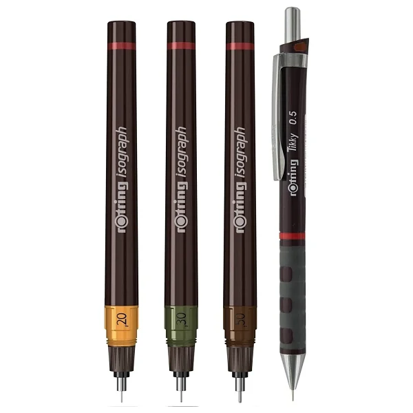 Rotring Isograph Rapido 0.2+0.3+0.5 + Tikky 0.5 Junior Kalem Seti - Görsel 2