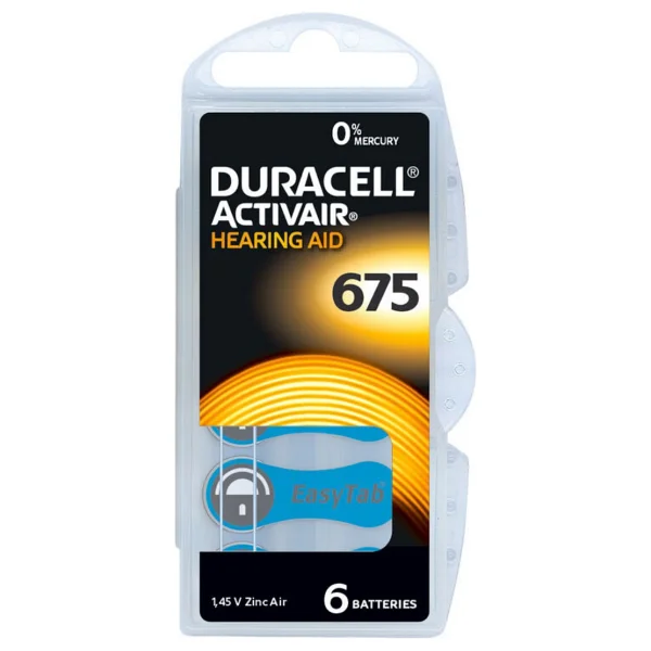 Duracell 675 Numara 6'lı 10 Paket İşitme Cihazı Pili - Görsel 2