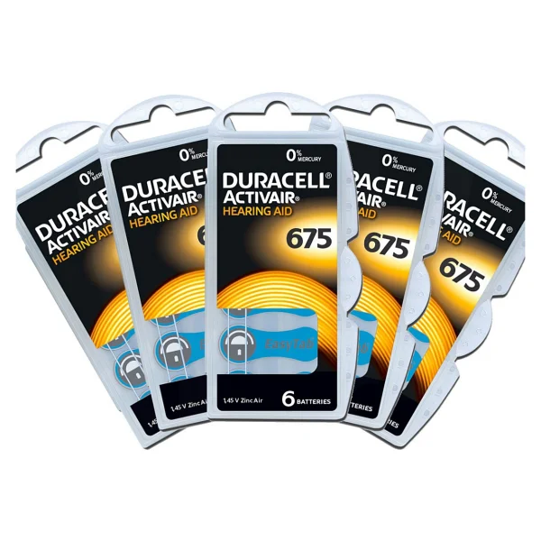 Duracell 675 Numara 6'lı 10 Paket İşitme Cihazı Pili - Görsel 4