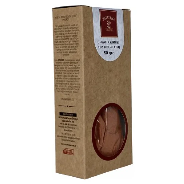Rasayana Organik 50 Gr Tatlı Kırmızı Toz Biber - Görsel 2