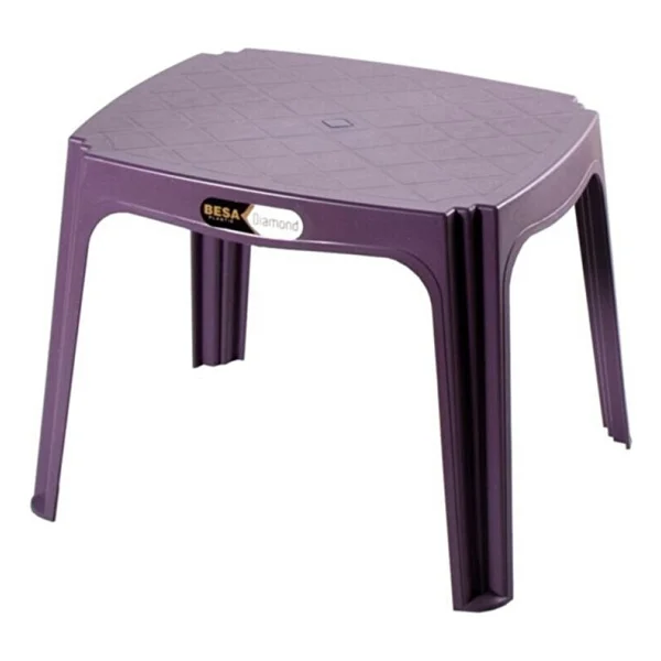 Almina Plastik Sehpa 50x40 Cm Bahçe Balkon Ve Teras Sehpası 4 Adet - Mor - Görsel 6