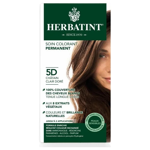 Herbatint Kalıcı Bitkisel 5d Chatain Clair Dore Saç Boyası - Görsel 2