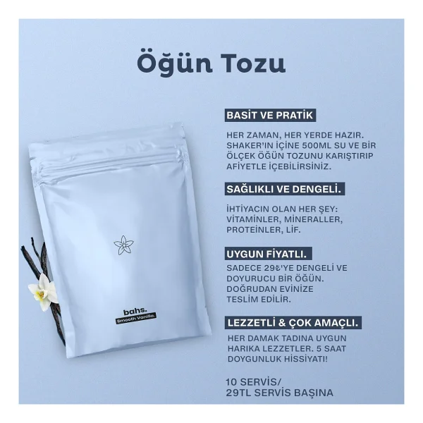 Bahs 600 Gr Vanilya Aromalı Öğün Tozu - Görsel 3