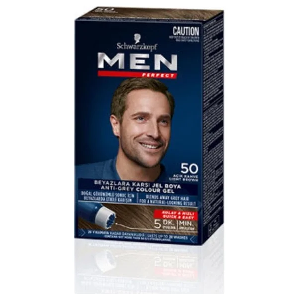 Men Perfect 50 Açık Kahve 3 Adet Erkek Saç Boyası - Görsel 2