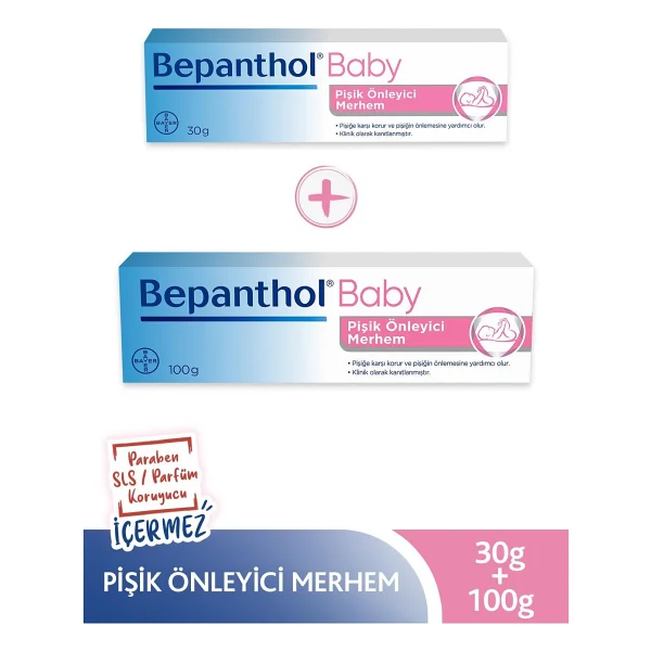 Bepanthol Baby Pişik Önleyici Krem Hassas Ciltler için Koruyucu Nem Dengeleyici 130 gr