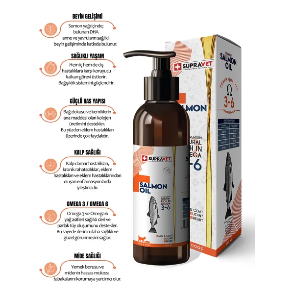 Supravet 200 Ml Köpek Ve Kediler İçin Somon Yağı - Görsel 4
