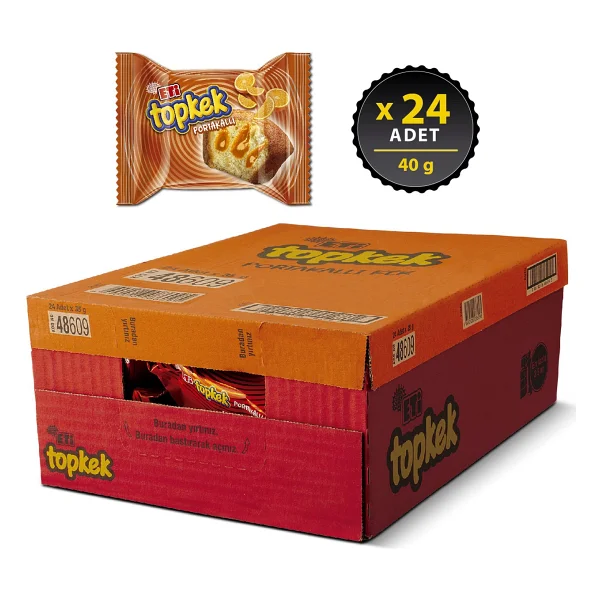Eti Topkek Portakallı Kek 40 Gr 24'lü - Görsel 2