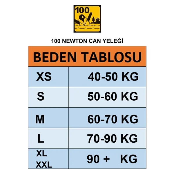 Mesica Gdr-002 Fermuarlı 100 N Yetişkin Can Yeleği - Görsel 6