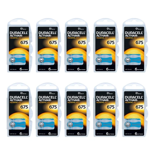 Duracell 675 Numara 6'lı 10 Paket İşitme Cihazı Pili - Görsel 7