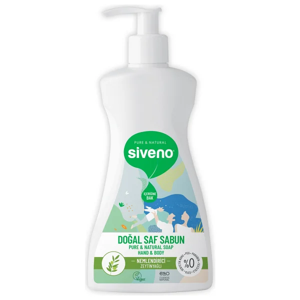 Siveno %100 Doğal Sıvı Kastil Sabun Zeytinyağlı Yoğun Nemlendirici Arındırıcı Bitkisel Vegan 300 ML - Görsel 6