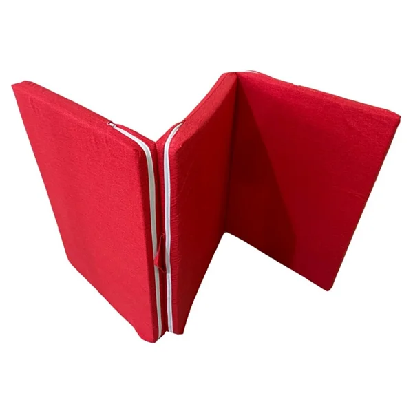 Nelson Katlanır Yatak Yer Yatağı Sünger Yatak Taşınabilen Tek Kişilik 80x180 Kırmızı-6 Cm - 110 X 200 Cm - Görsel 4