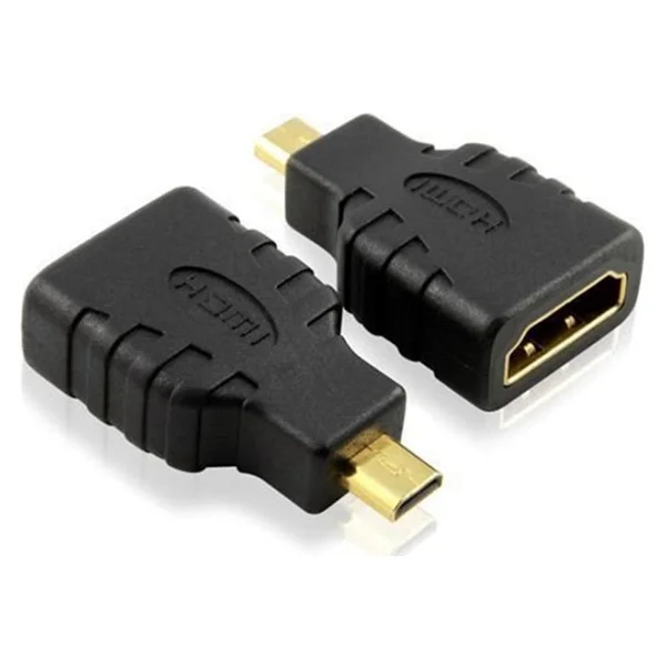 Micro Mikro HDMI To HDMI Çevirici Aparat - HDMI Dişi Micro HDMI Erkek Adaptör - Siyah - Görsel 3