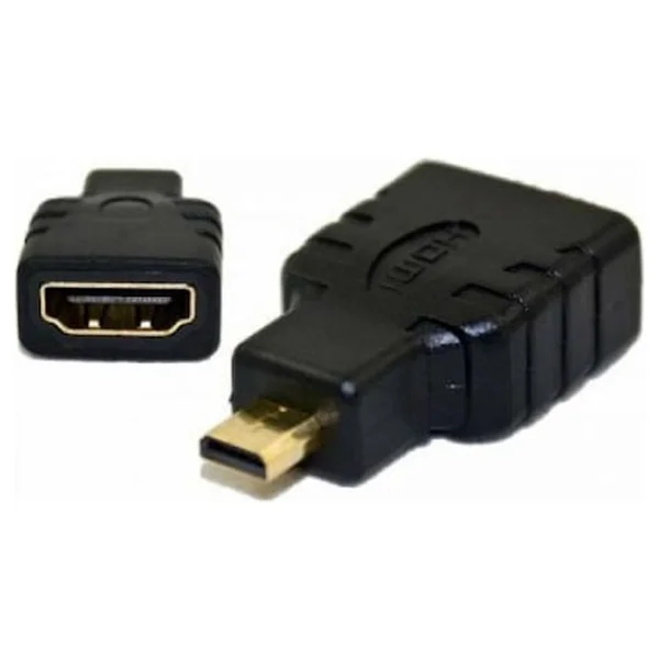 Micro Mikro HDMI To HDMI Çevirici Aparat - HDMI Dişi Micro HDMI Erkek Adaptör - Siyah - Görsel 4