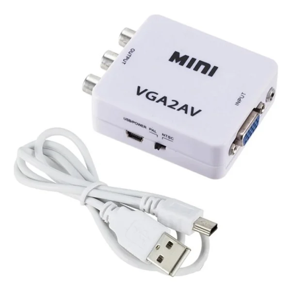 Alfais 5004 Vga To Av 3rca 1080p Video Çevirici Dönüştürücü Adaptör 3.5mm Destekli - Görsel 6