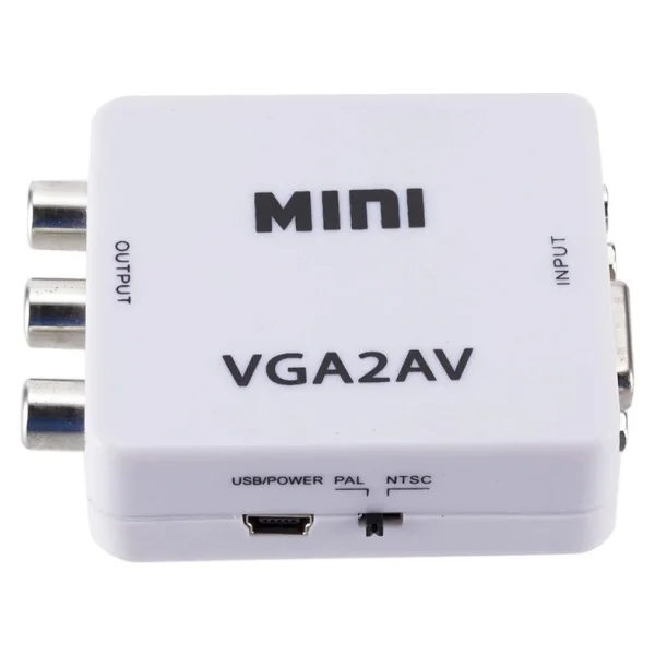 Alfais 5004 Vga To Av 3rca 1080p Video Çevirici Dönüştürücü Adaptör 3.5mm Destekli - Görsel 2
