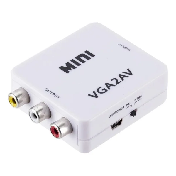 Alfais 5004 Vga To Av 3rca 1080p Video Çevirici Dönüştürücü Adaptör 3.5mm Destekli - Görsel 3