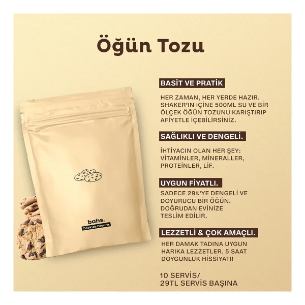 Bahs 600 Gr Kurabiye Aromalı Öğün Tozu - Görsel 3