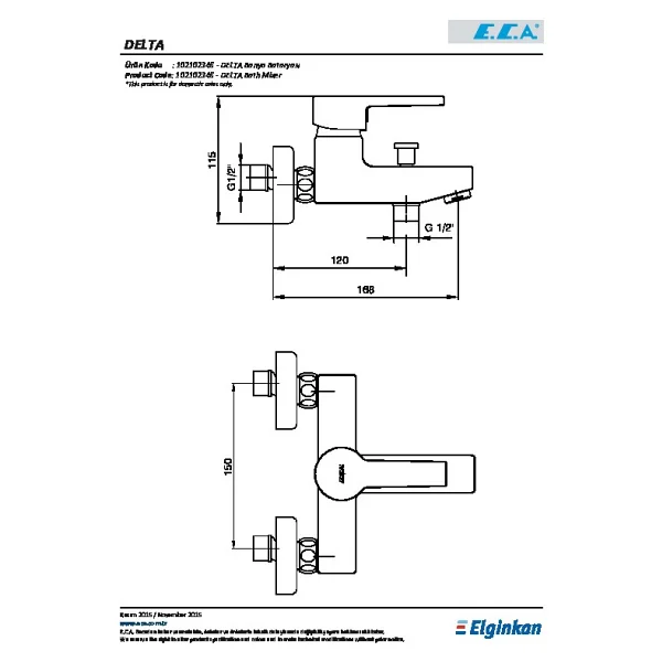 E.C.A. Delta 102102346 Banyo Bataryası - Görsel 2