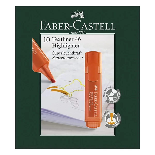 Faber-Castell Textliner 1546 Turuncu Fosforlu Kalem - Görsel 7