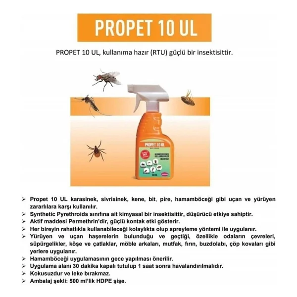 Profarm Propet 10ul Pire, Kene Ve Haşere Spreyi 400 Ml - Görsel 2