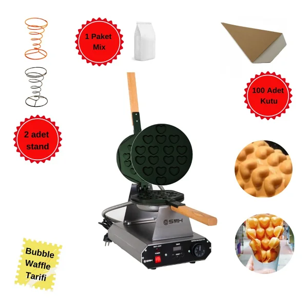 Bubble Waffle Makine Seti Kalpli - Görsel 6