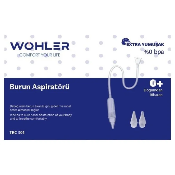 Wohler Burun Aspiratörü Hijyenik Bpa Ve Ftalat İçermez 2 Yedek Uçlu Ergonomik Bebek Dostu Tasarım - Görsel 3
