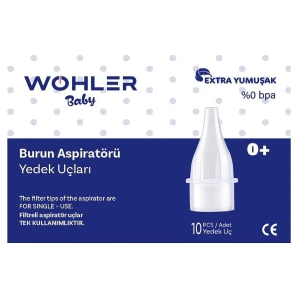 Wohler Baby Burun Aspiratörü Yedek Uç - Ekstra Yumuşak, Bpa İçermez, Tek Kullanımlık Silikon, 10'lu Paket, Manuel Ve Taşınabilir Kullanım - Görsel 7