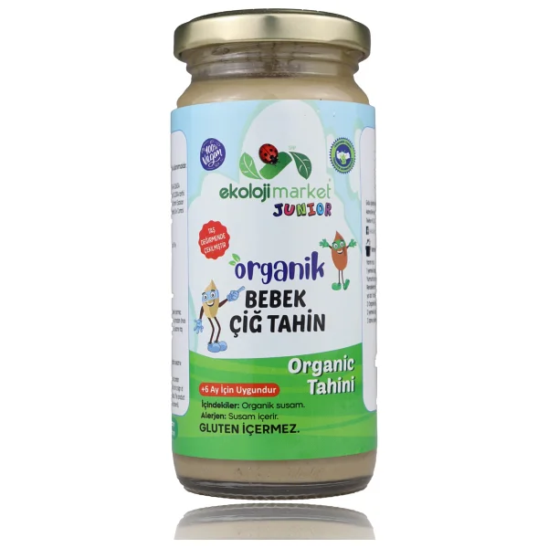 Ekoloji Market Organik Bebek Glutensiz Çiğ Tahin 230 Gr 0-6 Ay İçin Tahıllı Besin - Hediyesiz - Görsel 3