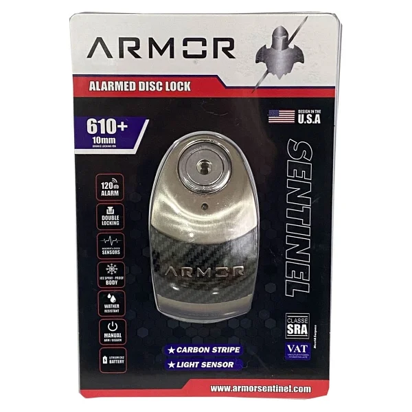 Armor Mva 610 10 Mm 120 Db Alarmlı Gri Disk Kilidi - Görsel 2
