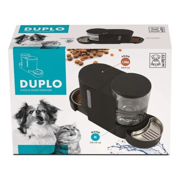 M-Pets Mama Ve Su Kabı Hazneli Siyah 3l/1.3kg - Görsel 2
