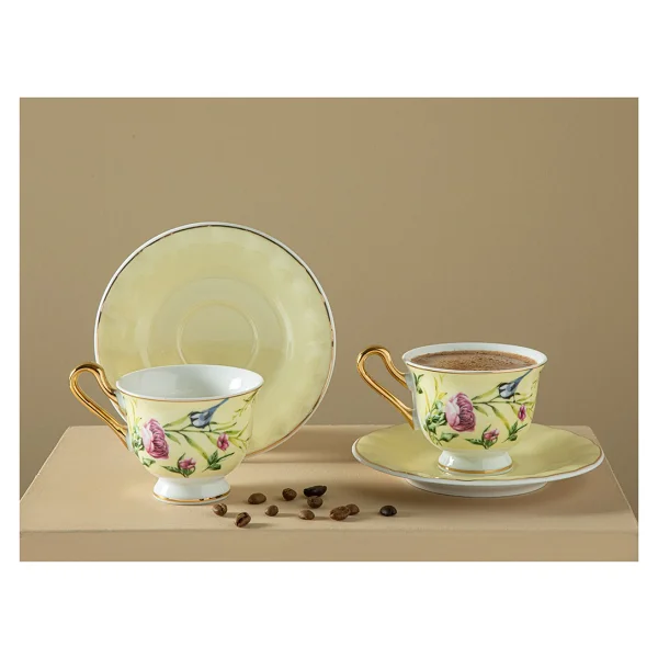 English Home Vanilla New Bone China 2 Kişilik Kahve Fincan Takımı - Görsel 8