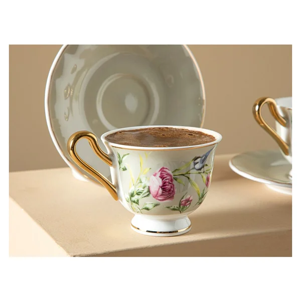 English Home Vanilla New Bone China 2 Kişilik Kahve Fincan Takımı - Görsel 3