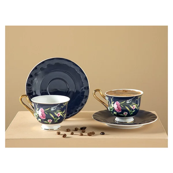 English Home Vanilla New Bone China 2 Kişilik Kahve Fincan Takımı - Görsel 7
