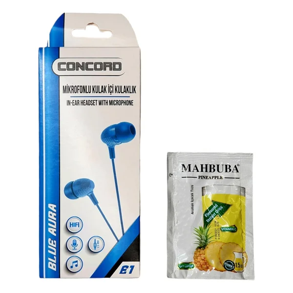 Concord E1 Kablolu Mikrofonlu Kulak İçi Kulaklık - Görsel 3