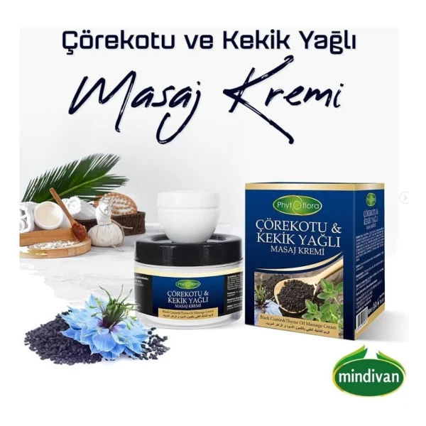 Phytoflora Çörekotu Yağlı & Kekik Yağlı Masaj Kremi 100 Ml - Görsel 2