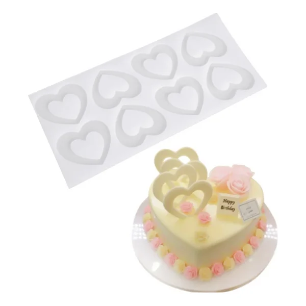 Pastry Planet Silikon Kalp Kalıp Epoksi Mum Çikolata - Görsel 2
