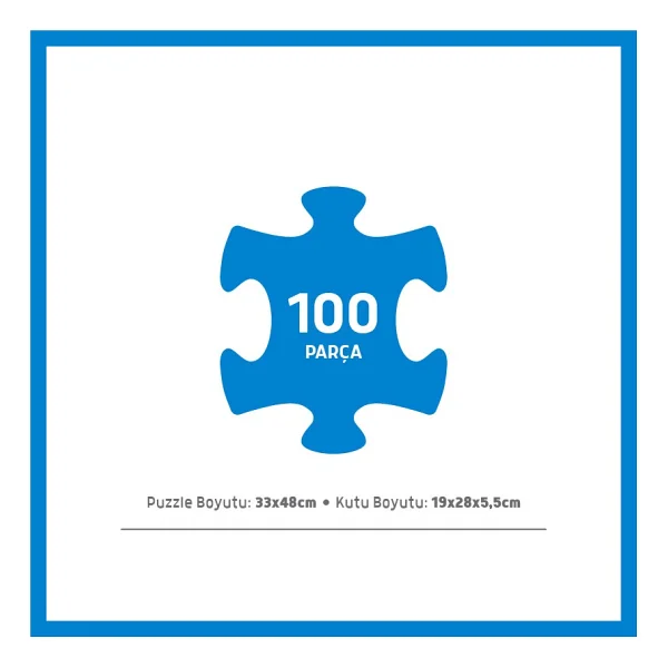 Blue Focus Unicorn Boyanabilir 100 Parça Puzzle Bf383 - Görsel 3