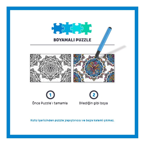 Blue Focus Neşeli Çiftlik 50 Parça Boyanabilir Puzzle Bf382 - Görsel 4